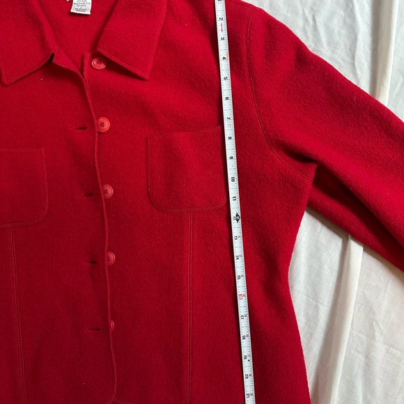 Willi Smith 100% Wool Women's Red Chore Jacket - Picture 7 of 8